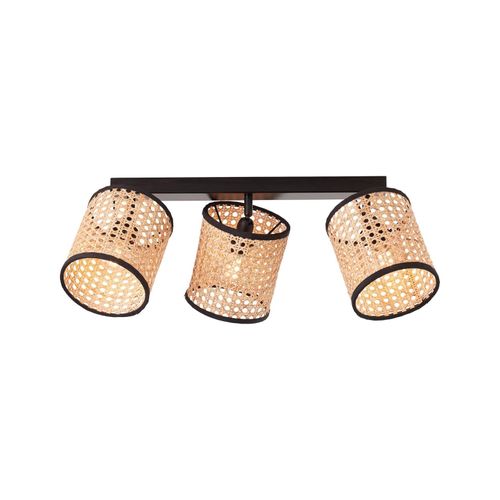 4004353396519 - Lampe Wiley Spotbalken 3flg holz hell schwarz 3x D45 E14 60W Köpfe schwenkbar - schwarz - Brilliant 4004353396519 - Lampe Wiley Spotbalken 3flg holz hell schwarz 3x D45 E14 60W Köpfe schwenkbar - schwarz - Brilliant