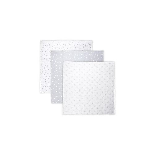 3800166104072 - Wickeldecke Babydecke Trio Größe 80 x 80 cm 3er Set 100% Baumwolle grau weiss 3800166104072 - Wickeldecke Babydecke Trio Größe 80 x 80 cm 3er Set 100% Baumwolle grau weiss