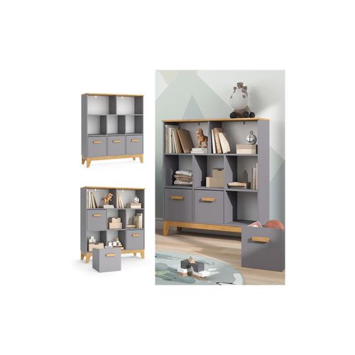 4066731401321 - Vitalispa Organizer Malia Grau Eiche 98 x 113 cm Kinderzimmer Regal 4066731401321 - Vitalispa Organizer Malia Grau Eiche 98 x 113 cm Kinderzimmer Regal