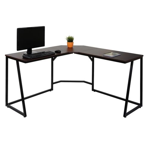 4057651801438 - Eck-Schreibtisch MCW-K66 Computertisch Arbeitstisch MVG-zertifiziert 76x140x140cm MDF Metall ~ dunkelbraun 4057651801438 - Eck-Schreibtisch MCW-K66 Computertisch Arbeitstisch MVG-zertifiziert 76x140x140cm MDF Metall ~ dunkelbraun