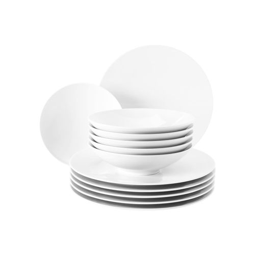 4052212052540 - Tafelservice SELTMANN WEIDEN Geschirr-Set Life Geschirr-Sets Gr 12 tlg weiß Tafelservice Geschirr Teller Set weiß Made in Germany 12 Teile für 6 Personen