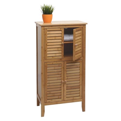 4057651559681 - Badezimmerschrank MCW-B18 Regal Kommode 4 Türen Bambus 100x50x30cm 4057651559681 - Badezimmerschrank MCW-B18 Regal Kommode 4 Türen Bambus 100x50x30cm