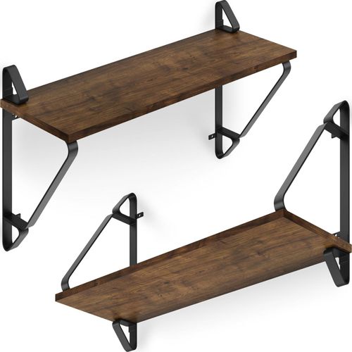 4061173209108 - tectake® 2er Set Wandregal Industrial Style Belastbarkeit je Regal 15 kg 60 x 20 x 335 cm