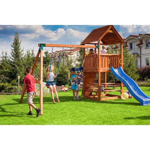 5902020527510 - Spielturm Fungoo Joy Move+ Step On Free Time inkl Rutsche Kletterwand und Doppelschaukel 5902020527510 - Spielturm Fungoo Joy Move+ Step On Free Time inkl Rutsche Kletterwand und Doppelschaukel