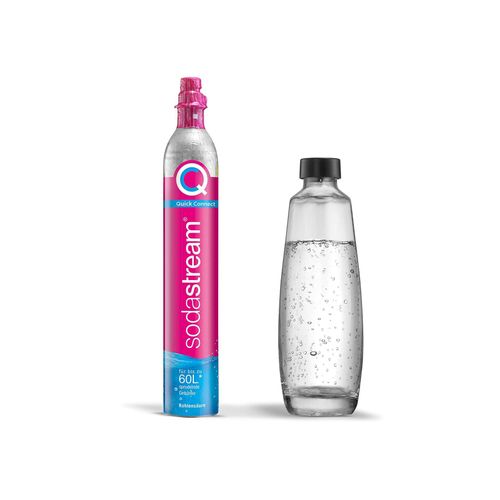 7290113761315 - Wassersprudler Quick Connect CO2-Reservezylinder +1 Glaskaraffe für Wassersprudler