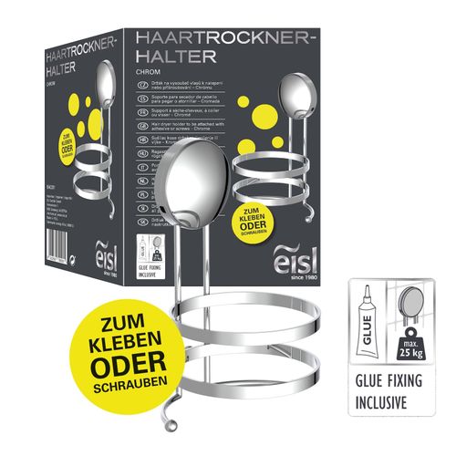 9002560799081 - Fönhalter ohne Bohren Fönhalterung Badezimmer Bad Zubehör Badaccessoires Fön Haartrocknerhalter zum Kleben - Chrom 9002560799081 - Fönhalter ohne Bohren Fönhalterung Badezimmer Bad Zubehör Badaccessoires Fön Haartrocknerhalter zum Kleben - Chrom