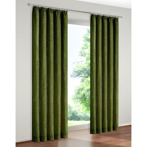 4004567049140 - Vorhang WIRTH Trondheim 234 g m² Gr 12 grün (moosgrün) B172cm H255cm Chenille Polyacryl Gardinen 4004567049140 - Vorhang WIRTH Trondheim 234 g m² Gr 12 grün (moosgrün) B172cm H255cm Chenille Polyacryl Gardinen