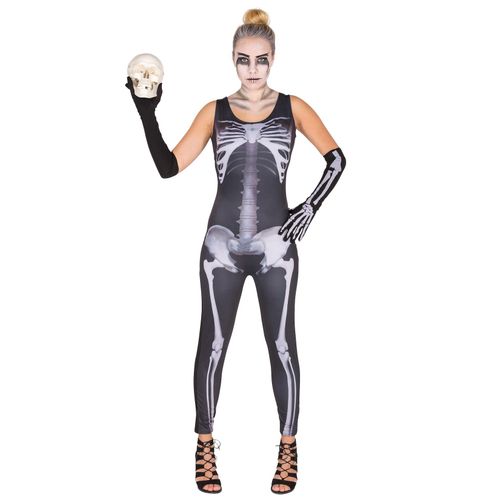4260473669197 - tectake® Frauenkostüm sexy Skelett Jumpsuit 4260473669197 - tectake® Frauenkostüm sexy Skelett Jumpsuit