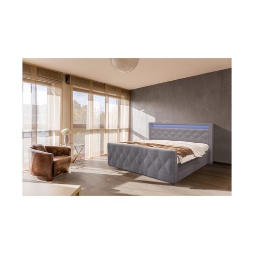 4058166275141 - Polsterbett inkl Matratze und Topper velara Farbe Dunelgrau Größe 180 x 200 cm Komfortbett Polsterbett Bettgestell Doppelbett - Home Deluxe 4058166275141 - Polsterbett inkl Matratze und Topper velara Farbe Dunelgrau Größe 180 x 200 cm Komfortbett Polsterbett Bettgestell Doppelbett - Home Deluxe