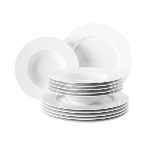 4003106960151 - Tafelservice SELTMANN WEIDEN Geschirr-Set No Limits Geschirr-Sets Gr 12 tlg weiß Tafelservice Teller Set weiß Made in Germany 12 Teile für 6 Personen