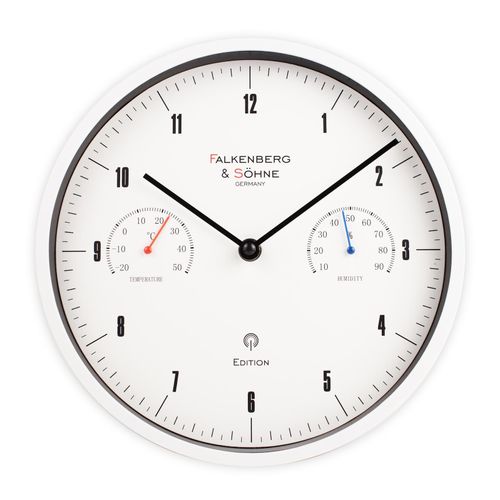 4005197629160 - Falkenberg & Söhne Funkwanduhr Lautlos Thermo-   Hygrometer 250 mm