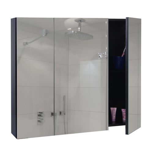 4057651545400 - Spiegelschrank MCW-B19b Badschrank Hängeschrank 6 Regalböden hochglanz MVG-zertifiziert 70x80x16cm ~ schwarz 4057651545400 - Spiegelschrank MCW-B19b Badschrank Hängeschrank 6 Regalböden hochglanz MVG-zertifiziert 70x80x16cm ~ schwarz
