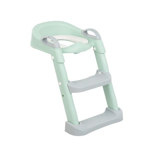 3800171208253 - Kikkaboo Toilettenaufsatz Lea Leiter Toilettensitz Griffe Stufen verstellbar hellgrün