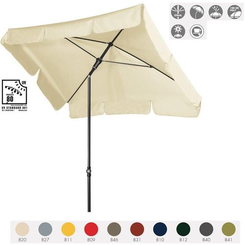 4051077919326 - Doppler Sunline Waterproof iii 260 x 150 cm Sonnenschirm in 9 Farben Mittelmastschirm Balkonschirm 810 Dunkelblau