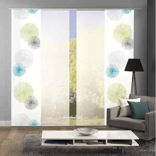 4056751014816 - Schiebegardine HOME WOHNIDEEN SCOPPIO grün B60cm H245cm Polyester Gardinen HxB 245x60 inkl Befestigungszubehör 4056751014816 - Schiebegardine HOME WOHNIDEEN SCOPPIO grün B60cm H245cm Polyester Gardinen HxB 245x60 inkl Befestigungszubehör