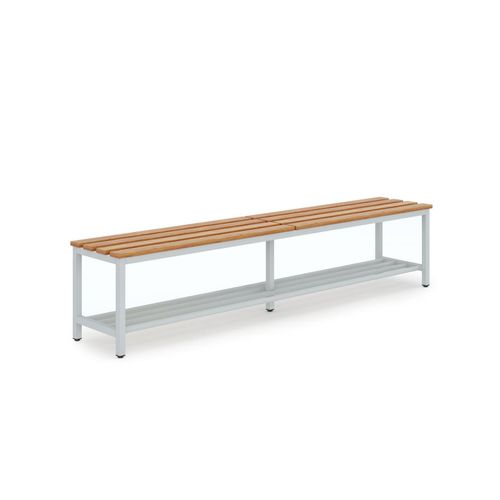 4251915409303 - CEHA Garderoben-Sitzbank 150 cm mit Holzleisten und Schuhrost