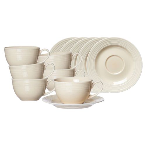 4262487293450 - Kaffeetassen mit Untertassen Levi 220 ml 6er Set 4262487293450 - Kaffeetassen mit Untertassen Levi 220 ml 6er Set