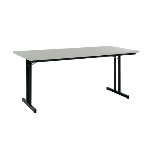 4251915404650 - CEHA Klapptisch mit T-Fuß Gestell 140 x 70 cm Dekor grau Gestell in RAL7021 (schwarzgrau)