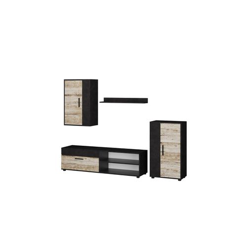 4251421971035 - Wohnwand BERNO Hell Old Style Schrankwand Lowboard TV Hängeschrank VICCO 4251421971035 - Wohnwand BERNO Hell Old Style Schrankwand Lowboard TV Hängeschrank VICCO