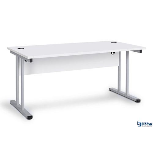 4251915409716 - CEHA Büroschreibtisch mit T-Fuß und Knieraumblende 180 x 80 cm weiß