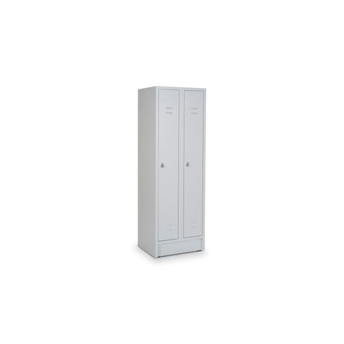 4251915400140 - CEHA Reihen- und Garderobenschrank mit 60 cm Breite und 2 Abteil in RAL7035