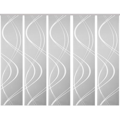 4056751492454 - Schiebegardine HOME WOHNIDEEN TIBERIO 5er SET Gr 1 grau B60cm H245cm Polyester Gardinen Schiebegardine 5er SET TIBERIO 4056751492454 - Schiebegardine HOME WOHNIDEEN TIBERIO 5er SET Gr 1 grau B60cm H245cm Polyester Gardinen Schiebegardine 5er SET TIBERIO