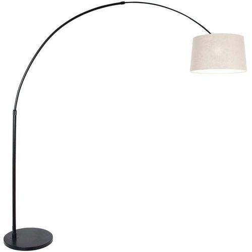 8712746106633 - - Stehleuchte Bogenlampe Standlampe Wohnzimmerlampe Leinen Schwarz Grau h 200 cm 8712746106633 - - Stehleuchte Bogenlampe Standlampe Wohnzimmerlampe Leinen Schwarz Grau h 200 cm