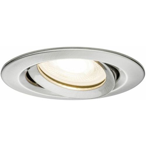 4000870929001 - LED Einbauleuchte Nova Plus Basisset schwenkbar IP65 rund 93mm 30° GU10 3x7W 3x460lm 230V dimmbar 2700K Eisen gebürstet