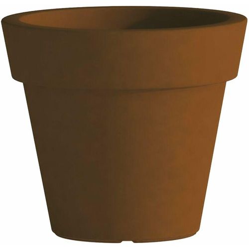 8053847868632 - Monacis - Cromia Gemma Topf für Pflanzen mit Dekoration einfarbig aus Harz Made in Italy -ø 80 cm   Braun   Vase und Undersetzer