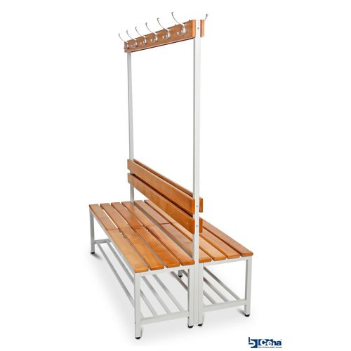 4251915406951 - CEHA CEHA Garderoben- und Umkleidebank 200 cm Breite mit Schuhrost und doppelseitiger Kleiderleiste 4251915406951 - CEHA CEHA Garderoben- und Umkleidebank 200 cm Breite mit Schuhrost und doppelseitiger Kleiderleiste