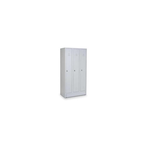 4251915400195 - CEHA Reihen- und Garderobenschrank mit 90 cm Breite und 3 Abteil in RAL7035 4251915400195 - CEHA Reihen- und Garderobenschrank mit 90 cm Breite und 3 Abteil in RAL7035