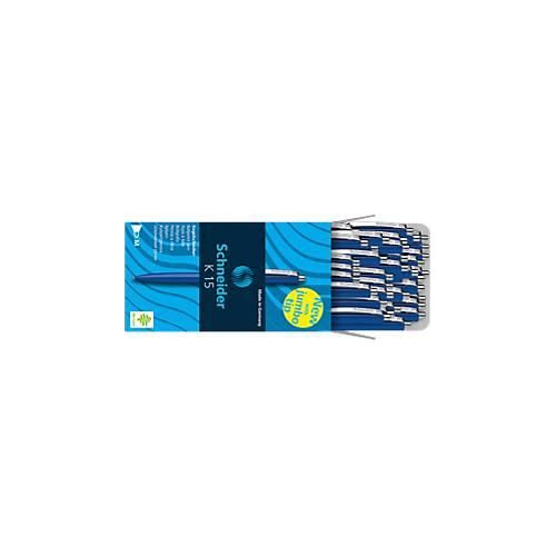 4004675130839 - Kugelschreiber K15 Strichbreite Medium 10 mm Schreibfarbe blau Gehäuse blau dokumentenecht nachfüllbar 50 Stück 4004675130839 - Kugelschreiber K15 Strichbreite Medium 10 mm Schreibfarbe blau Gehäuse blau dokumentenecht nachfüllbar 50 Stück