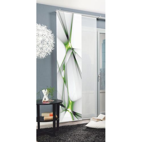 4011714891736 - Schiebegardine HOME WOHNIDEEN FRANKLIN grün (apfelgrün) B60cm H245cm Polyester Gardinen HxB 245x60 inkl Befestigungszubehör 4011714891736 - Schiebegardine HOME WOHNIDEEN FRANKLIN grün (apfelgrün) B60cm H245cm Polyester Gardinen HxB 245x60 inkl Befestigungszubehör