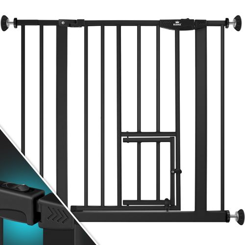 4255598320894 - KIDIZ® Türschutzgitter Absperrgitter Treppengitter Kindergitter mit Türe für Hunde und Katzen Haustier ohne Bohren erweiterbar kombinierbar mit Y-Spindeln schwenkbar 4255598320894 - KIDIZ® Türschutzgitter Absperrgitter Treppengitter Kindergitter mit Türe für Hunde und Katzen Haustier ohne Bohren erweiterbar kombinierbar mit Y-Spindeln schwenkbar