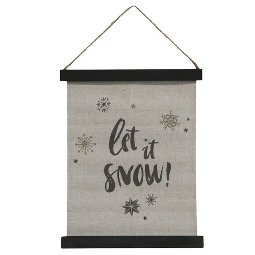 5712750318704 - Chic Antique Leinwandbild Let It Snow H29 L24 B1 cm antique schwarz
