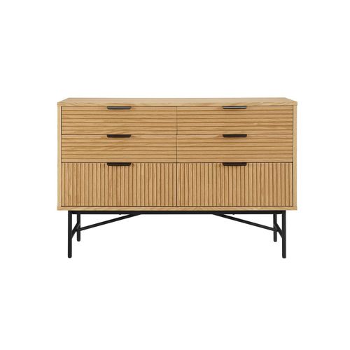 4059865181870 - Kommode breit 120cm Eiche Echtholzfurnier Sideboard Wohnzimmer Schrank Anrichte