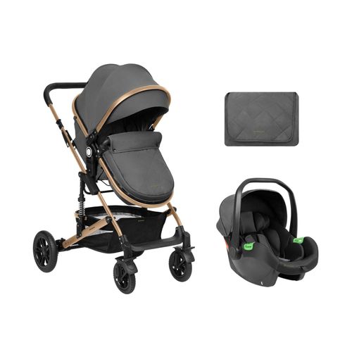 3800171206501 - Kikkaboo Kombikinderwagen Amaia 3in1 i-Size Babyschale umbaubar Federung Tasche dunkelgrau 3800171206501 - Kikkaboo Kombikinderwagen Amaia 3in1 i-Size Babyschale umbaubar Federung Tasche dunkelgrau