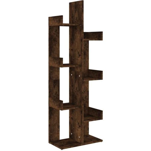 8720286956700 - Bonnevie - BücherschrankStandregal 48x255x140 cm Räuchereiche Holzwerkstoff vidaXL