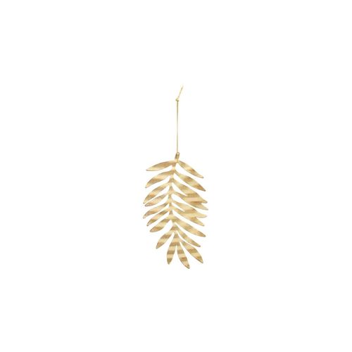 5707644766655 - House Doctor Ornament aus Metall Leaf Ø15cm gold
