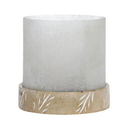 5712750388097 - Chic Antique Windlicht mit Mangoholz H11 D12 cm 5712750388097 - Chic Antique Windlicht mit Mangoholz H11 D12 cm