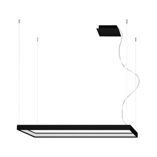 5903282725768 - Greenice - Sollux Lighting Tuula Lighting de rechteckige Pendeldecke led integriert schwarz 3000K 5757lm