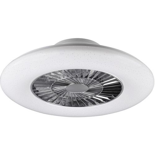 8051160938117 - Frankystar - Visby - LED-Ventilator und Deckenleuchte Ø60 cm mit satiniertem Diffusor Fernbedienung Dimmer Timer Nachtlicht und Sterneffekt