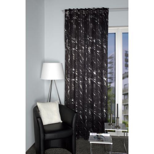 4056751426930 - Vorhang HOME WOHNIDEEN FORCE Gr 1 silber (silberfarben) B140cm H145cm Polyester Gardinen Kombibandschal bedruckt
