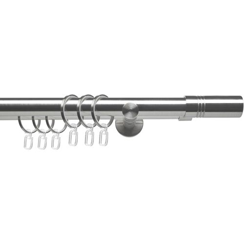 4016318375293 - Gardinenstange CELZYLIN01SG2L Gardinenstangen Gr L 160 cm Ø 25 mm 2 läufig silberfarben (edelstahlfarben) 2-läufig im Fixmaß Ø 2520 mm