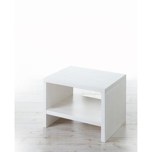 4250393892720 - TiCAA Nachttisch Harry Kiefer mit offenen Fach Weiß