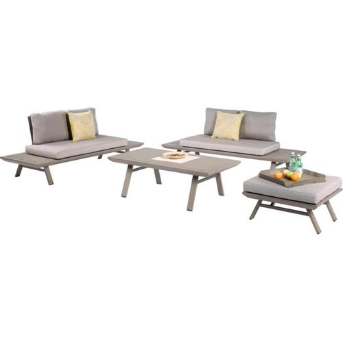 4041908117755 - Alu Sitzgarnitur Sitzgruppe Garten Lounge Set Gartenmöbel Massiv Tisch Sofa grau 4041908117755 - Alu Sitzgarnitur Sitzgruppe Garten Lounge Set Gartenmöbel Massiv Tisch Sofa grau