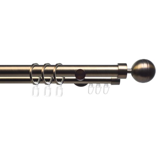 4016318375903 - Gardinenstange CELKUGEL02SG2L Gardinenstangen Gr L 240 cm Ø 25 mm 2 läufig braun (bronzefarben) Gardinenstangen 2-läufig im Fixmaß Ø 2520 mm 4016318375903 - Gardinenstange CELKUGEL02SG2L Gardinenstangen Gr L 240 cm Ø 25 mm 2 läufig braun (bronzefarben) Gardinenstangen 2-läufig im Fixmaß Ø 2520 mm