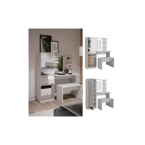 4066731461660 - Schminktisch Jasmin Weiß 123 x 1412 cm mit Bank Vicco 4066731461660 - Schminktisch Jasmin Weiß 123 x 1412 cm mit Bank Vicco