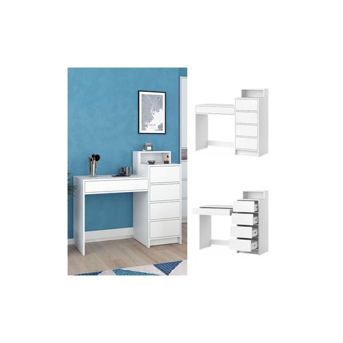 4066731465330 - Schminktisch Naara Weiß 1105 cm mit 5 Schubladen Vicco 4066731465330 - Schminktisch Naara Weiß 1105 cm mit 5 Schubladen Vicco