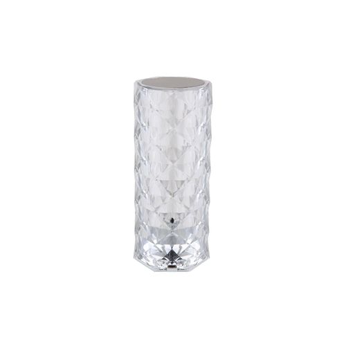 9007371466566 - - led Tischleuchte Beistelllampe Dekolampe Wohnzimmer dimmbar Kristalle Tischlampe mit Lichteffekt Akku usb Kabel warmweiß-kaltweiß h 21 cm